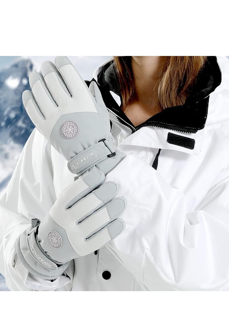 KASTWAVE Winter Ski Gloves, Waterproof and Windproof Touchscreen Snow Gloves for Men Women, Anti-Slip Snowboard Warm Winter Gloves for Cold Weather, Perfect Thermal Protection, Grey, 1 Pair - Image 3