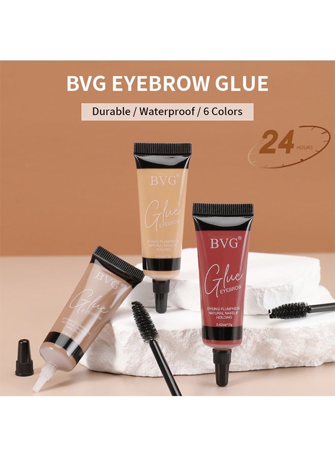 bvg Eyebrow Dyeing Plumpness ,Tinted Eyebrow Gel Kit - Auburn Thickening Brow gel,Natural Long Lasting Waterproof Eyebrow Makeup Gift for Women with 1 Eyebrow Brushes- # 02 - Image 3