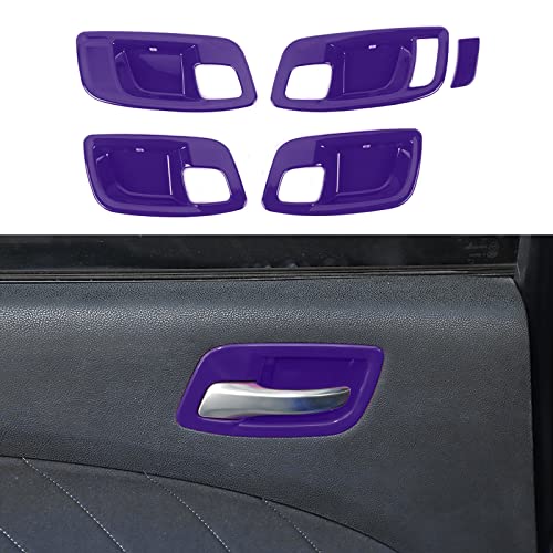 JWWY Inner Door Bowl Handle Interior Door Pull Handle Cover Trim Garnish Fit for 20112025 Dodge Charger Interior AccessoriesChrysler 300 5pcs Purple - Image 1
