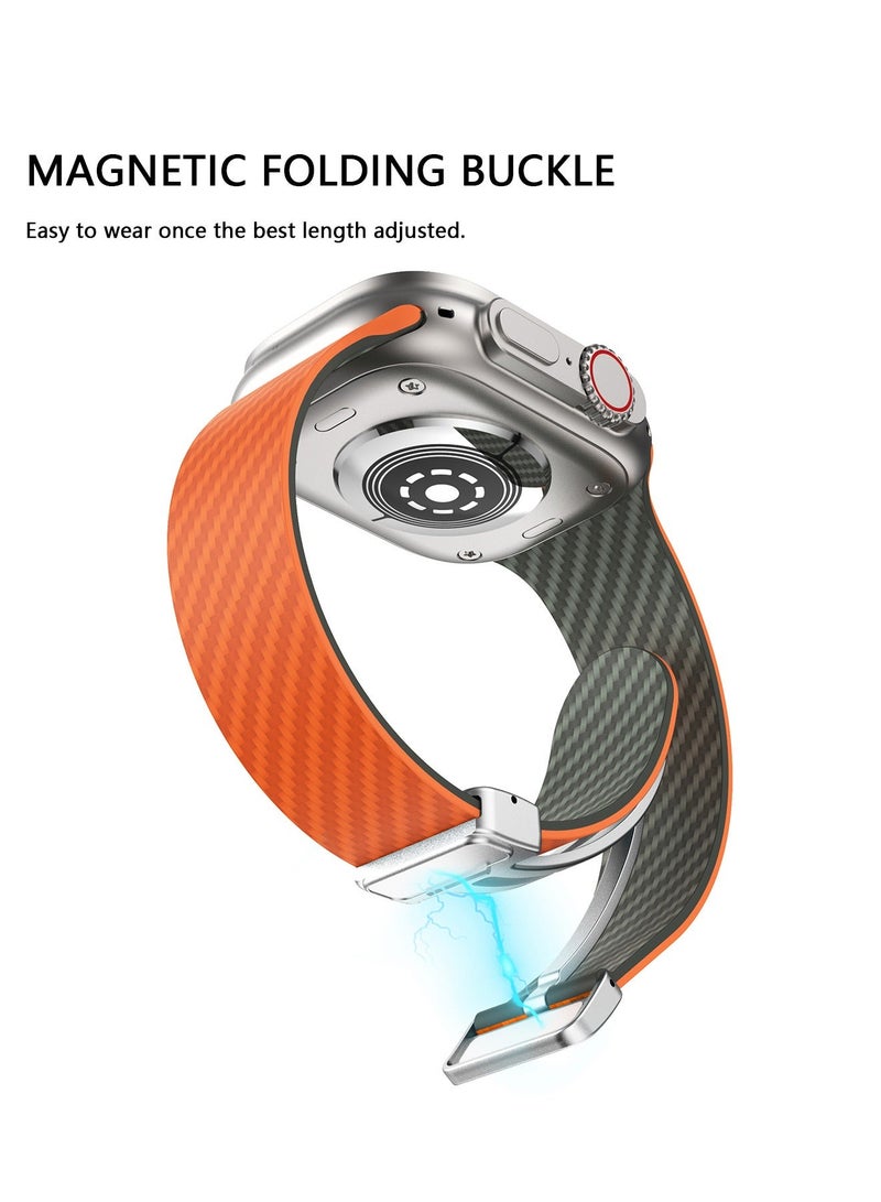 X-level Bands Compatible with Apple Watch 38mm 40mm 41mm Series 9/8/7/SE/6/5/4/3/2/1 IWatch Ultra/Ultra 2/ Silicone Strap With Magnetic folding Buckle, Quick Release Silicone Straps for Women Men - Image 3