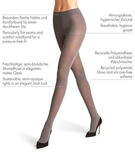 FALKE Women's Pure Matt 50 Denier Tights, Matte Hosiery, Casual or Dress Clothing, Semi-Opaque Mid-Thick, Nylon, 1 Pair - Image 2
