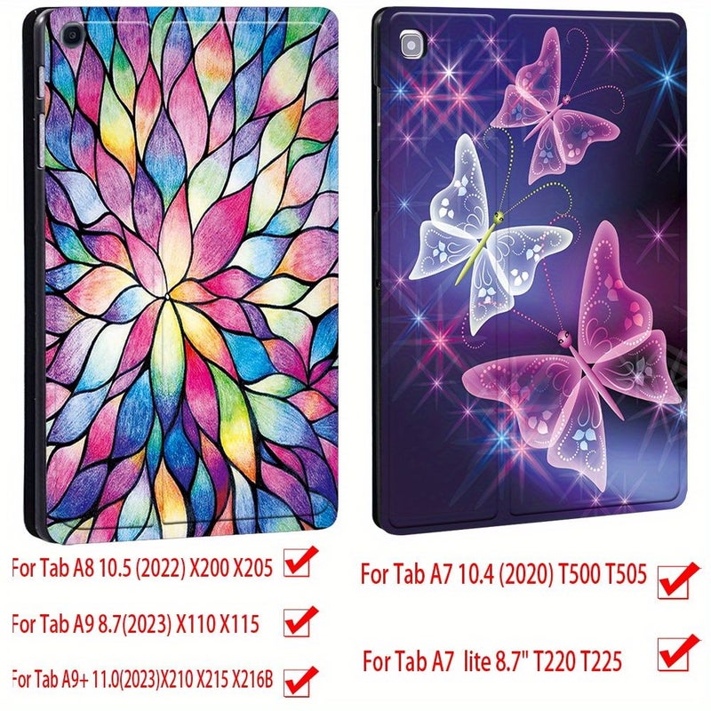 غطاء حامل الجهاز اللوحي بتصميم قلب من الجلد PU مقاوم للصدمات لجهاز Tab A7 T500 T505 - Image 3
