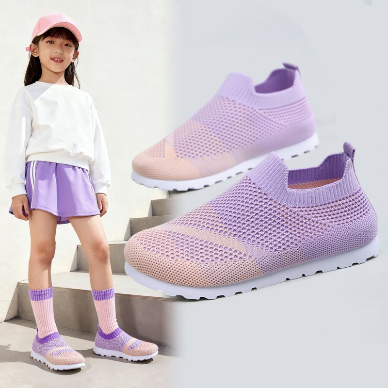 Children'S Sports Shoes Versatile Running Shoes Fly Woven Mesh Shoes Simple Breathable Baby Shoes 1-6 Years Old - Image 2