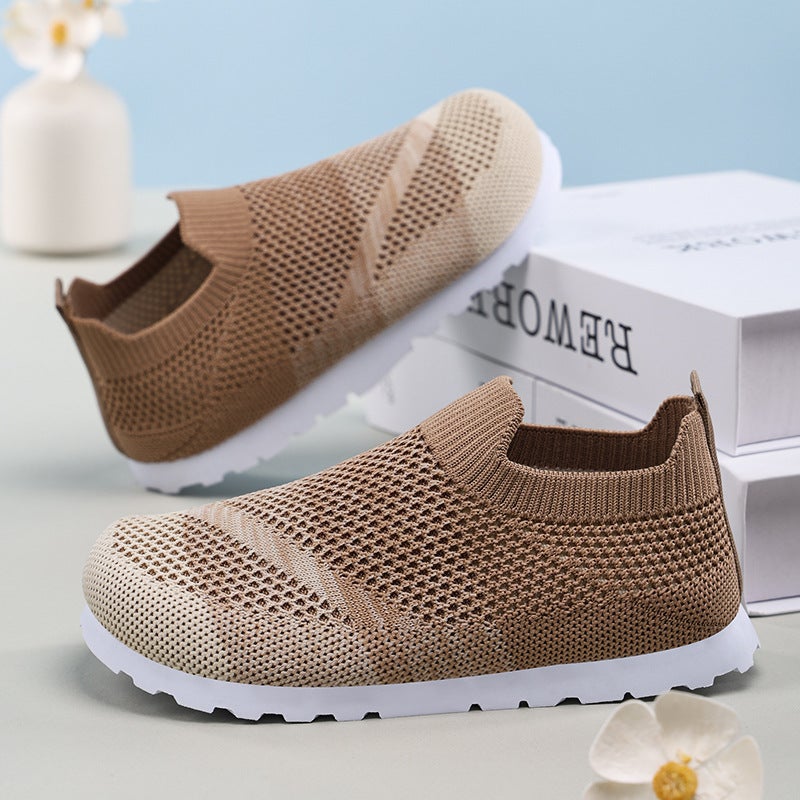 Children'S Sports Shoes Versatile Running Shoes Fly Woven Mesh Shoes Simple Breathable Baby Shoes 1-6 Years Old - Image 3