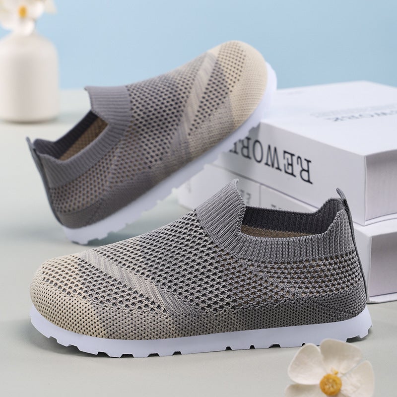 Children'S Sports Shoes Versatile Running Shoes Fly Woven Mesh Shoes Simple Breathable Baby Shoes 1-6 Years Old - Image 4