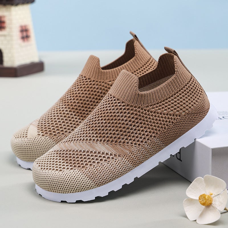 Children'S Sports Shoes Versatile Running Shoes Fly Woven Mesh Shoes Simple Breathable Baby Shoes 1-6 Years Old - Image 5