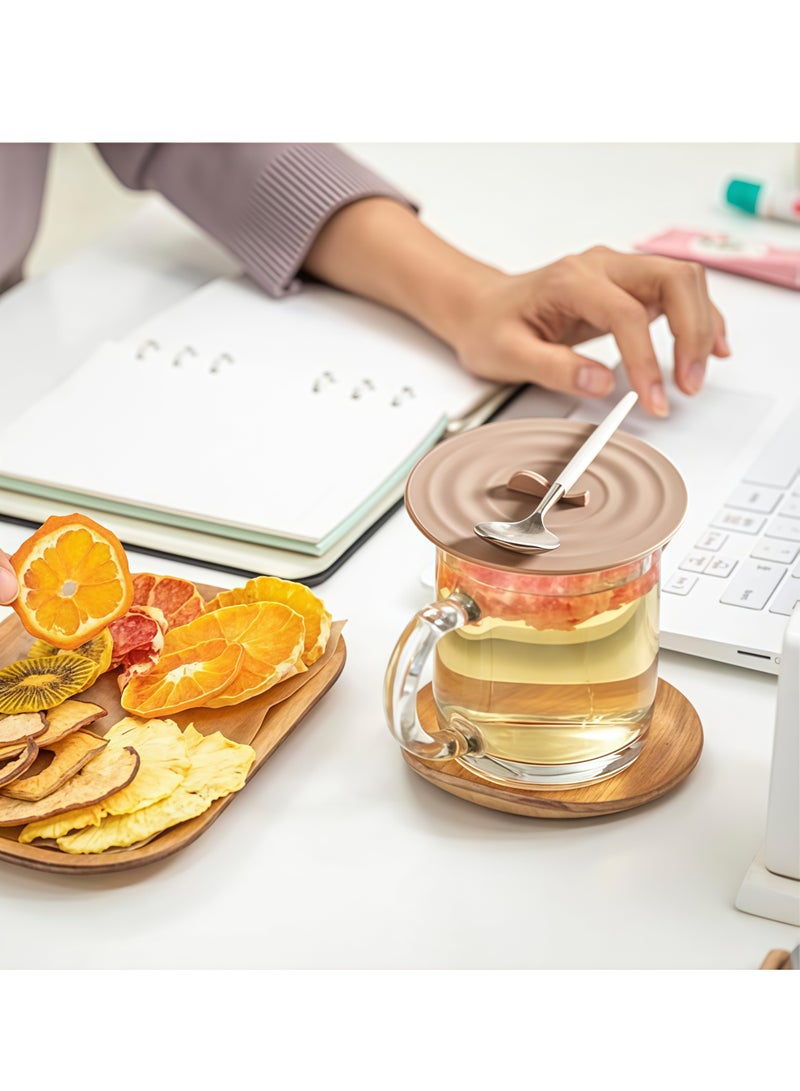 4-Color Design Silicone Cup Lids, Airtight, Dust-Proof, Food-Safe Lids for Mugs, Tea and Coffee Cups, Colorful Universal Cup Lids, Reusable Silicone Cup Lids for Drinks, Universal Cup Lids (4 Pack) - Image 4