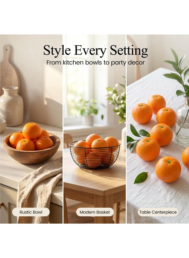 2Pcs Foam Lifelike Artificial Oranges Home Kitchen Decor Photo Props - Image 5