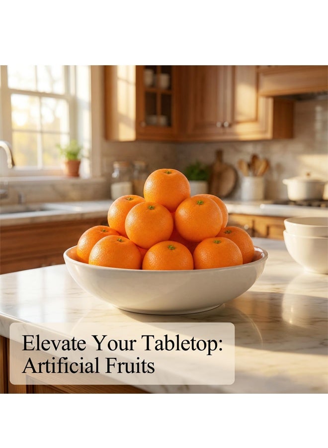 2Pcs Foam Lifelike Artificial Oranges Home Kitchen Decor Photo Props - Image 3
