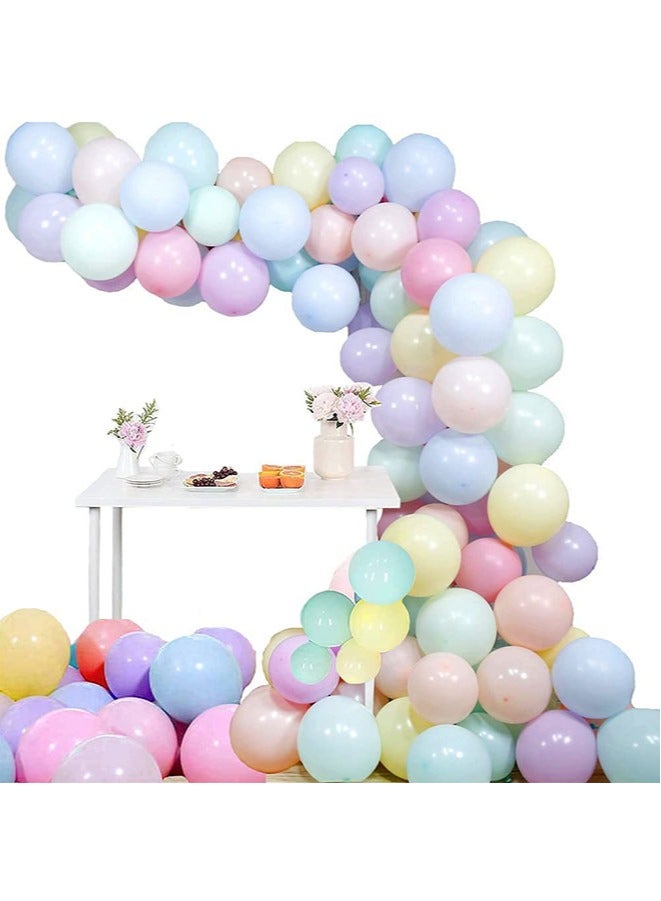 Muyixin 100 قطعة من بالونات عيد الميلاد الحلوة معكرونة حلوى اللاتكس مقاس 10 بوصة - Image 4