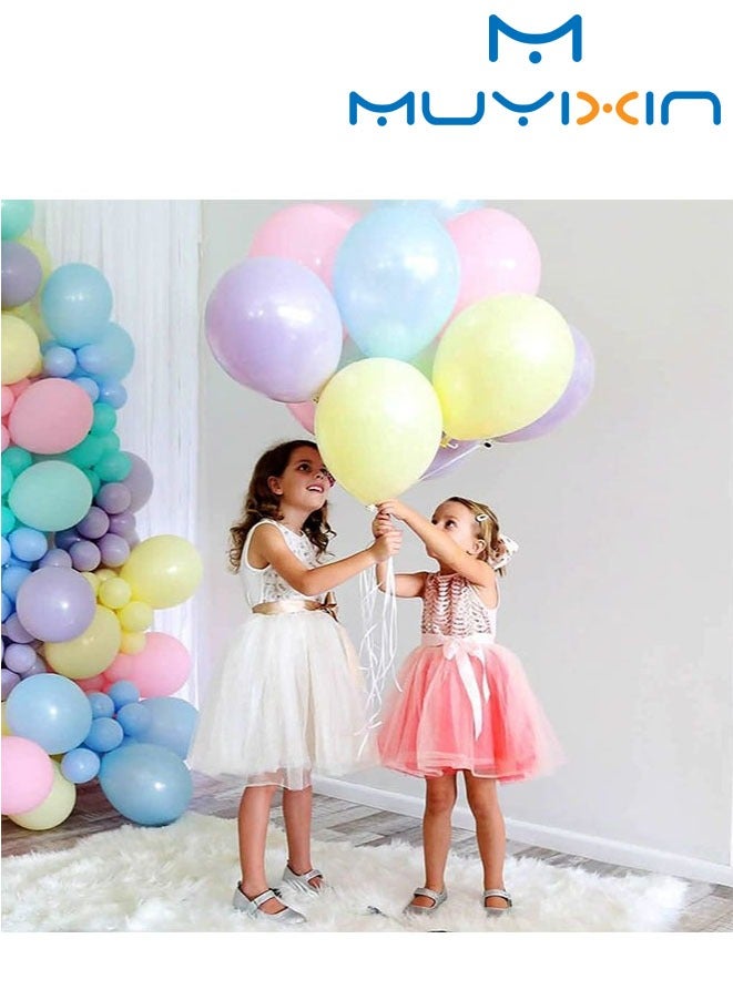 Muyixin 100 قطعة من بالونات عيد الميلاد الحلوة معكرونة حلوى اللاتكس مقاس 10 بوصة - Image 1
