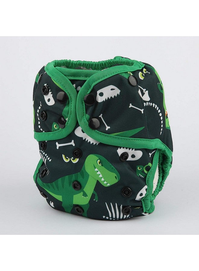 Hibaby One Size Cloth Diaper Cover Snap with Double Gusset (Dinosaur) - Image 2