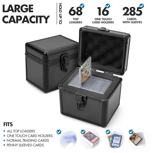FunGuys Toploader Storage Box, Sports Card Storage Case, Top Loader Card Storage, Top Loader Storage Boxes, Trading Card Case Holds 70+ Card, One Touch Card Holder - Image 2