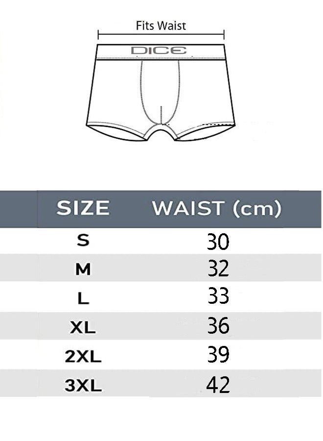 DICE Men's Boxer Underwear, Plain Colors, 6 Pieces of Soft Cotton - Image 4