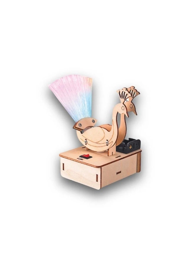 ستيم لعبة ستيم سمارتيڤيتي على شكل طاووس بشاشة افتتاحية | مجموعة بناء ميكانيكية للأطفال من عمر 6 سنوات فما فوق - Image 1