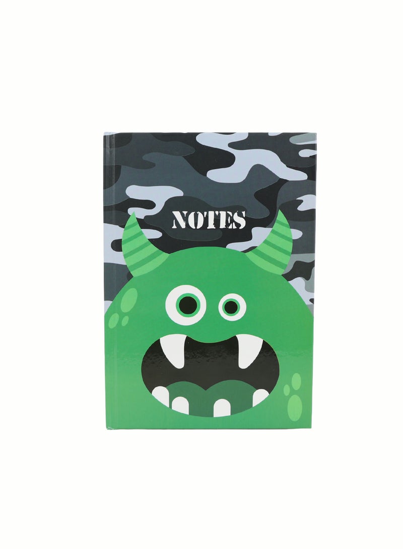 Midi A5 Camouflage Little Monsters Hardback Notebook - Image 2