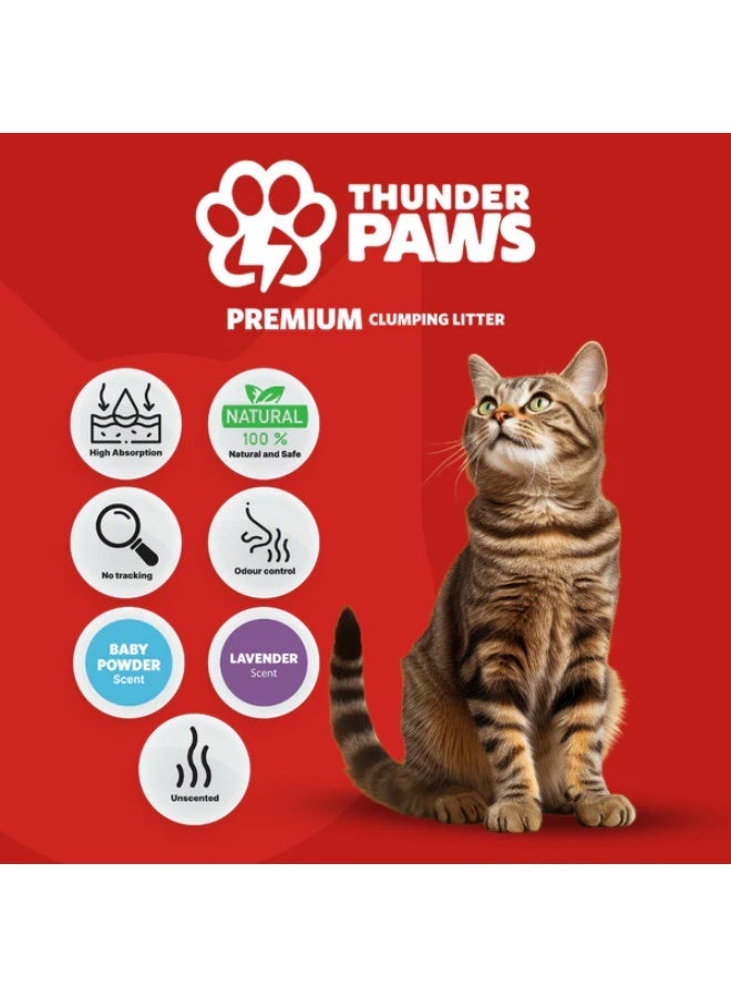 Thunder Paws Advance Care Baby Powder Clumping Cat Litter 5 L - Image 4