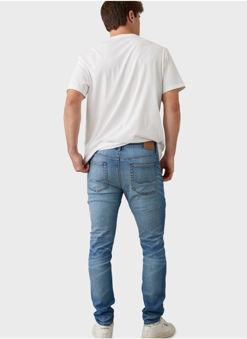 American Eagle - Airflex+ Light Wash Skinny Fit Jeans - Image 1