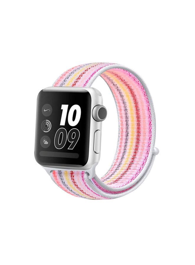 Ozone Replacement Band For Apple Watch Series 4/3/2/1 40/38 mm Pink/Yellow/White - Image 2