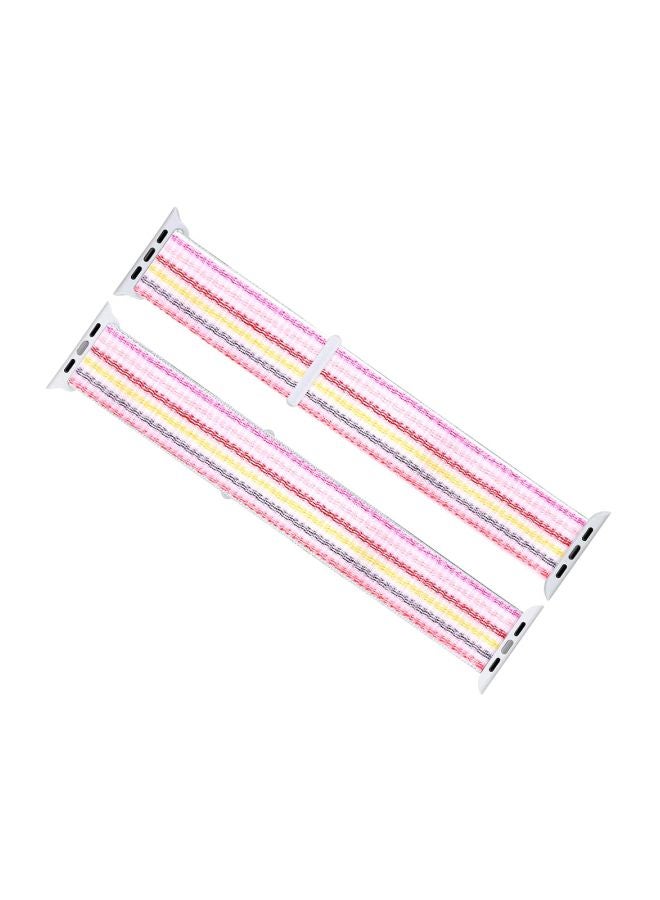 Ozone Replacement Band For Apple Watch Series 4/3/2/1 40/38 mm Pink/Yellow/White - Image 1