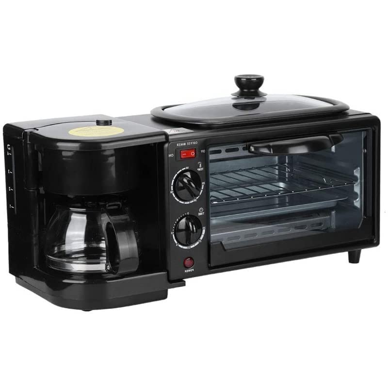HARIRUP MultiChef Pro 3 in 1 Breakfast Maker With Oven Toaster Griller, Coffee Maker, Frying Pan | Adjustable Temperature & Timer, Bake, Grill & Toast- Black - Image 3