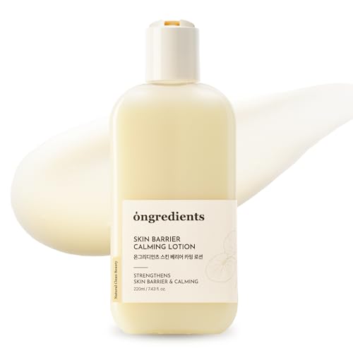 ONGREDIENTS ONGREDIENTS Skin Barrier Calming Lotion  Lightweight Moisturizer for Dry Sensitive Skin  Centella 9Peptide Complex Glucose Soothing Calming Hydrating  Vegan Korean skincare 743 fl Oz