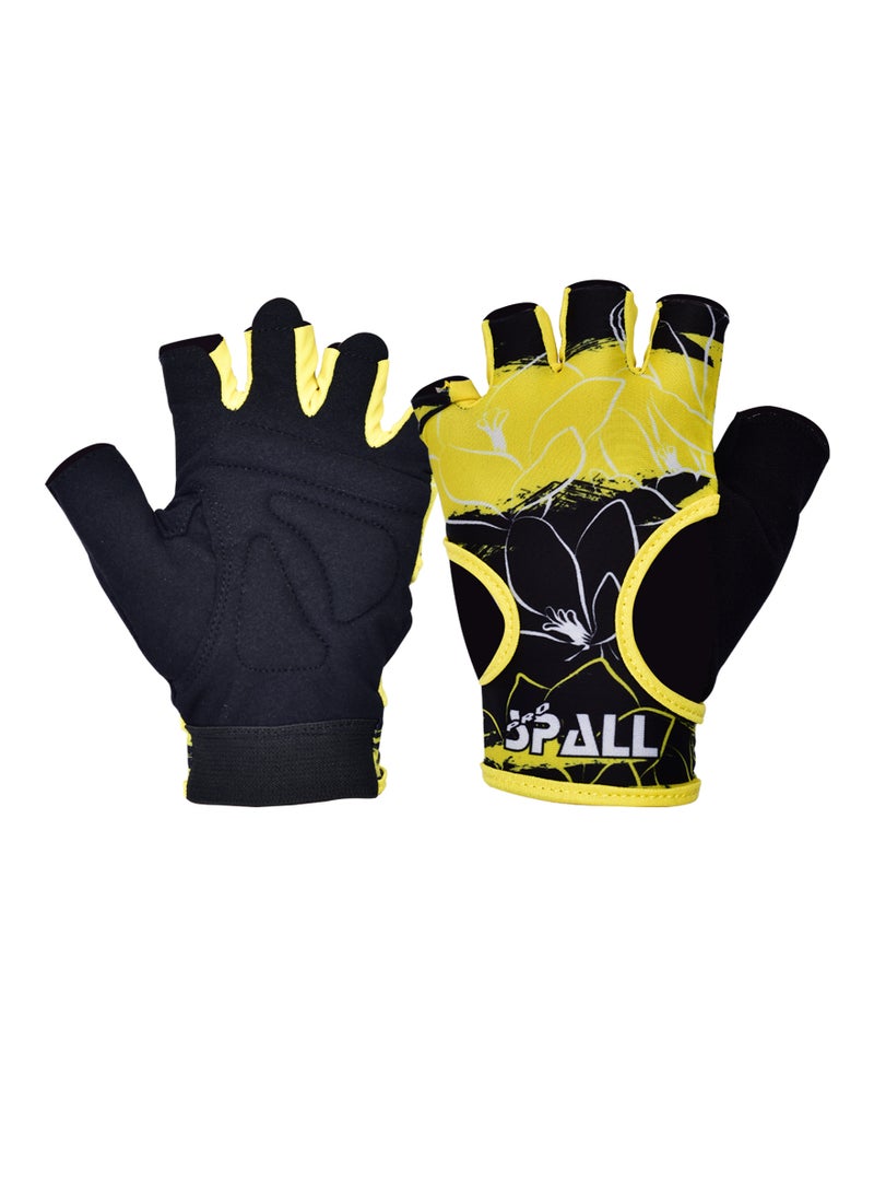 Spall Half Finger Ladies Gym Weight Lifting Gloves Full Protection Workout Gloves For Gym Bike Training Fitness Dumbell Pulls Up Cycling Exercise Breathable Super Lightweight - Image 1