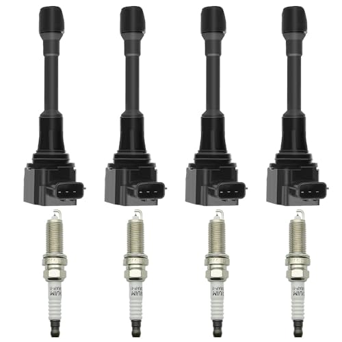 CNPAPC 4 PCS UF549 Ignition Coil Pack with Spark Plugs Compatible with Nissan Altima/March/NP300/Rogue/Sentra/Pathfinder 1.6L 1.8L 2.5L, for Infiniti FX50/M56/Q70 5.0 5.6L 2019# GN10241 5C1753 22448ED000 - Image 1