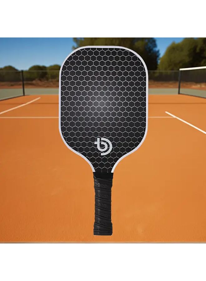 Carbon Fiber Pickleball Paddle Set Black 2 Paddles 4 Balls Carrying Bag Outdoor Sports - Image 3