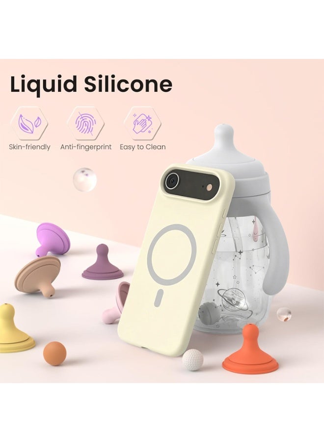 موبكوس جراب Mobcos iPhone 17 Air Cream Elite Ring المصنوع من السيليكون الفاخر والمزود بخاصية الشحن اللاسلكي المغناطيسي | ملمس ناعم كالحرير | حماية مقاومة للصدمات بمعايير عسكرية | توافق مغناطيسي قوي | غطاء فاخر رفيع - Image 2