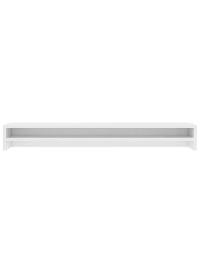 vidaxl Monitor Stand White 100x24x13 cm Engineered Wood - Image 2