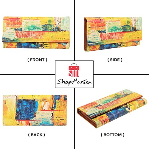 ShopMantra Wallet for Women's |Women's Wallet | Clutch | Vegan Leather|Holds Upto 11 Cards 1 Id Slot|2 Notes and 1 Coin Compartment| Magnetic Closure|Multicolor - Image 4