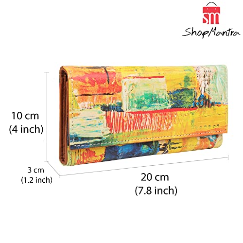 ShopMantra Wallet for Women's |Women's Wallet | Clutch | Vegan Leather|Holds Upto 11 Cards 1 Id Slot|2 Notes and 1 Coin Compartment| Magnetic Closure|Multicolor - Image 3