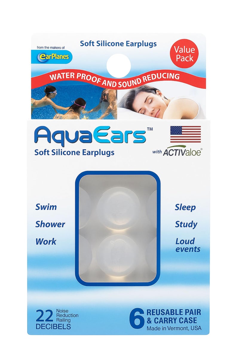 Aqua Ears AquaEars Soft Silicone Earplugs (6 Pair) - Image 1