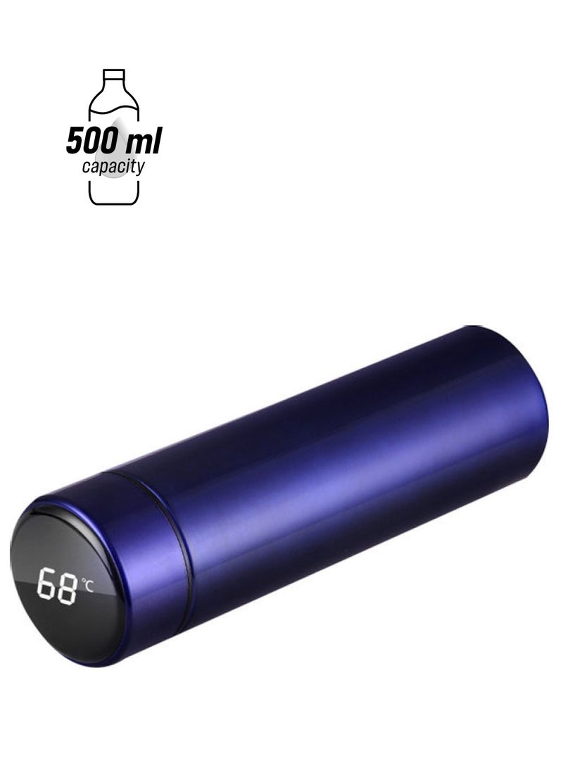 NIBEMINENT LED Temperature Display Vacuum Cup Blue 500ml