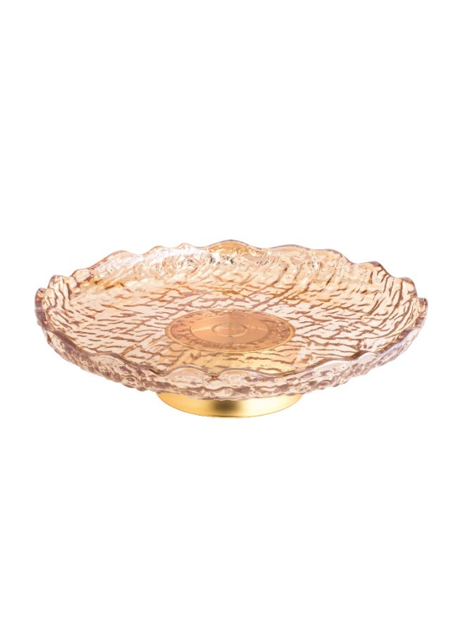 Host Luxury Glass Serving Platter With Base 45 cm - Image 1