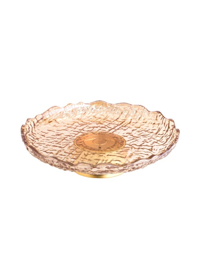 Host Luxury Glass Serving Platter With Base 45 cm - Image 2