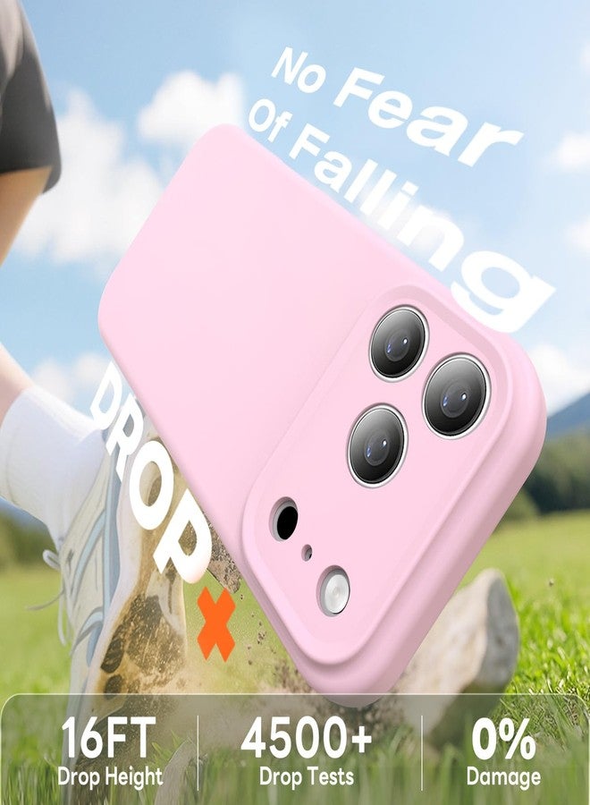Vooii Magnetic Compatible with iPhone 17 Pro Max Case (Compatible with Magsafe) (Upgraded Camera Protection) Liquid Silicone Shockproof Full Body Protective Phone Cover for Women Men, Chalk Pink, 6.9” - Image 4