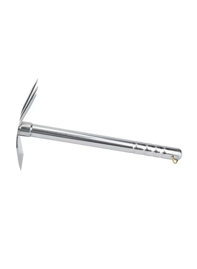 Stainless Steel Garden Tool 2 in 1 Shovel and Fork Silver 39x22cm Multi Use for Turning Soil and Hoeing - Image 1