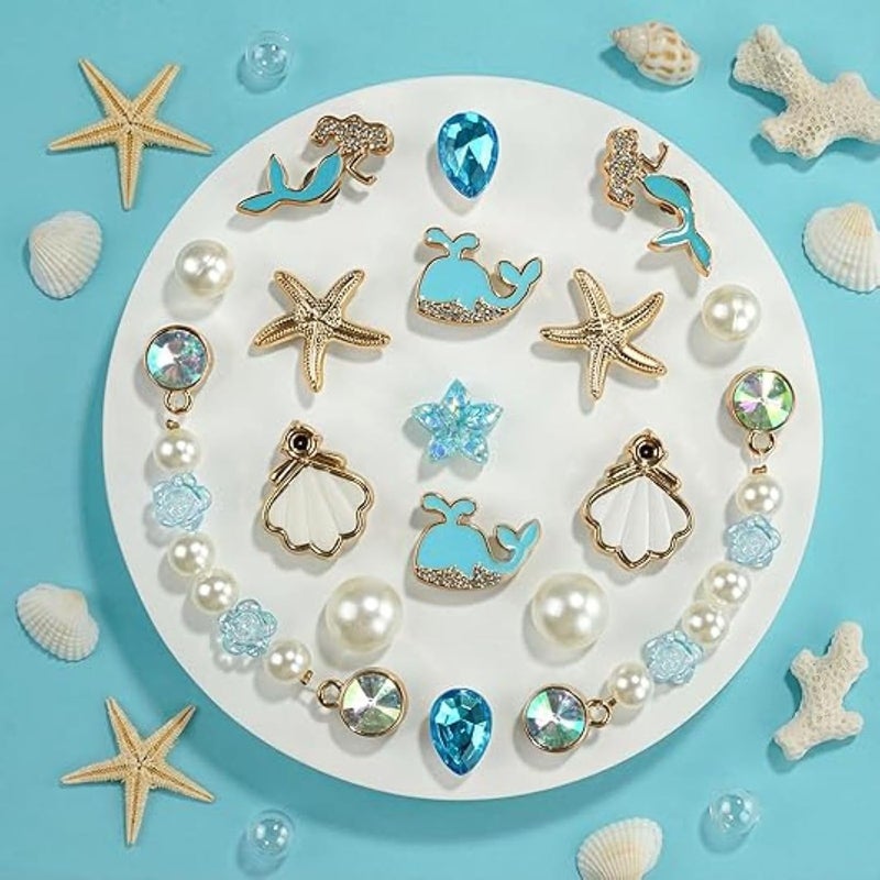 HZYH Ocean Theme Shoe Charms Set - Seashell & Starfish Decorations for Crocs, Sandals &  Flip-Flops - Image 5