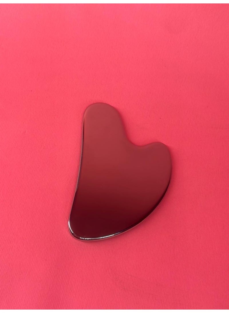 بكرة تدليك الوجه من الفولاذ المقاوم للصدأ للجسم والوجه والرقبة والعينين، غوا شا متينة، هدية للعناية بالبشرة من الفولاذ المقاوم للصدأ للنساء للتجاعيد ومكافحة الشيخوخة (100 جرام) - Image 1