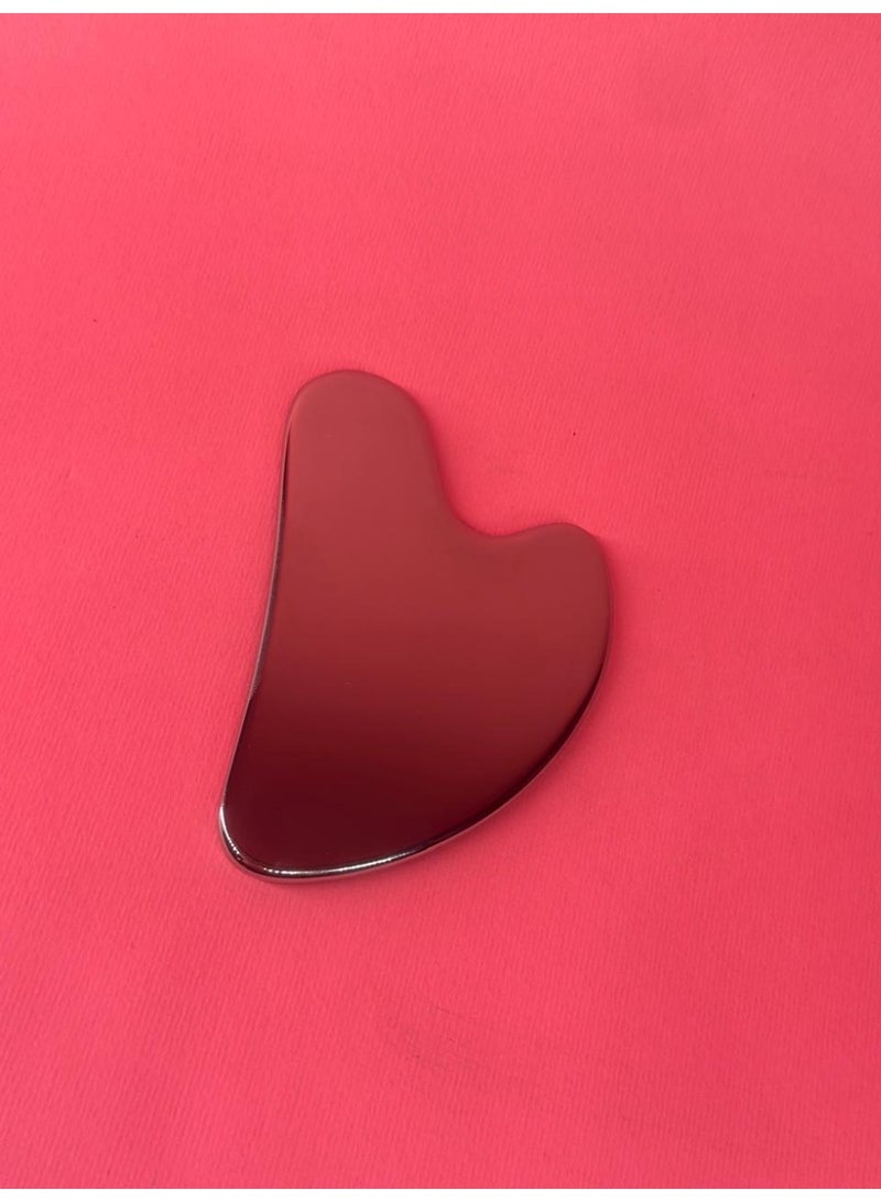 بكرة تدليك الوجه من الفولاذ المقاوم للصدأ للجسم والوجه والرقبة والعينين، غوا شا متينة، هدية للعناية بالبشرة من الفولاذ المقاوم للصدأ للنساء للتجاعيد ومكافحة الشيخوخة (100 جرام) - Image 3