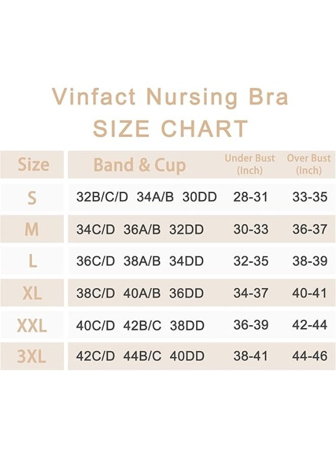 حمالات الرضاعة الناعمة، سلسة، لاسلكية الرضاعة الطبيعية Bralette مع إضافية حمالة الرضاعة Extender (بيج، الحجم: L) - Image 4