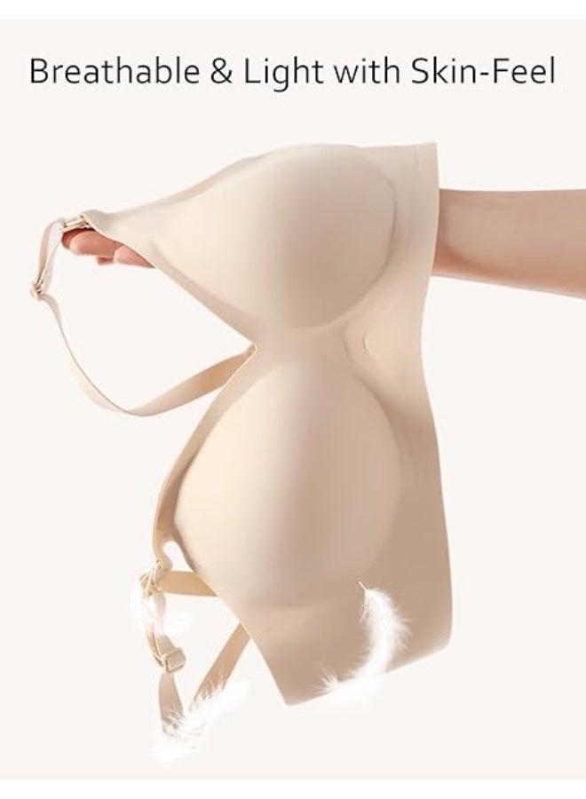 حمالات الرضاعة الناعمة، سلسة، لاسلكية الرضاعة الطبيعية Bralette مع إضافية حمالة الرضاعة Extender (بيج، الحجم: L) - Image 2