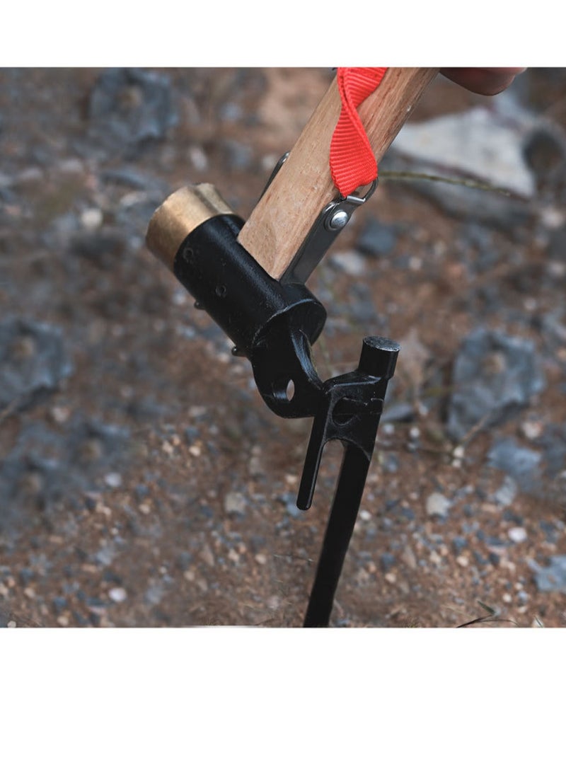 2 قطعة من المطرقة متعددة الوظائف وأداة إزالة أوتاد الخيمة - Image 5