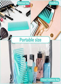 Patelai Large Hair Detangling Comb Wide Tooth Comb For Curly Hair Wet Dry Hair, No Handle Detangler Comb Styling Shampoo Comb (White, Cyan)  - Image 4