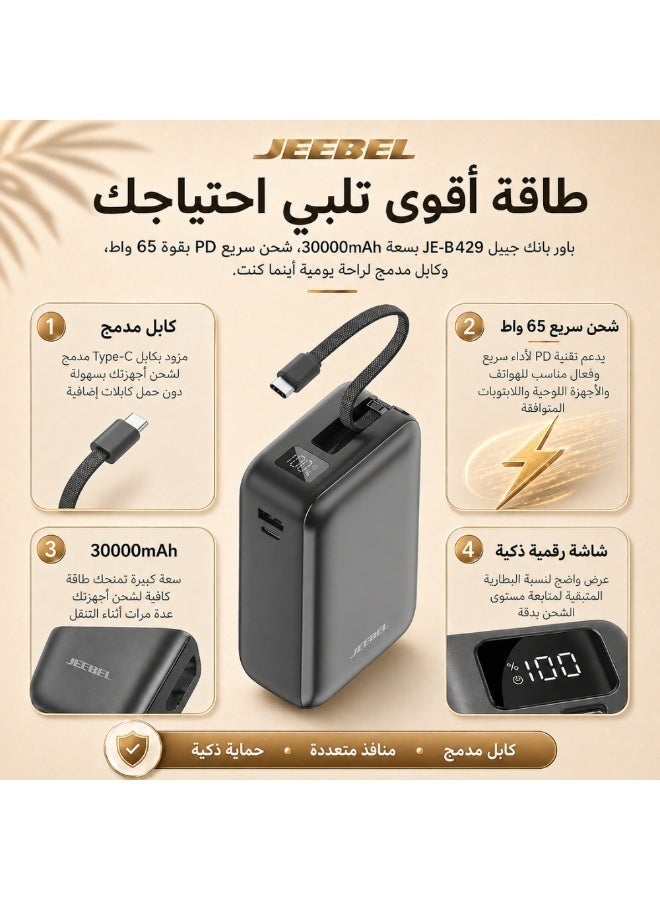 JEEBEL 30000mAh Power Bank – 65W PD Fast Charging - Image 4