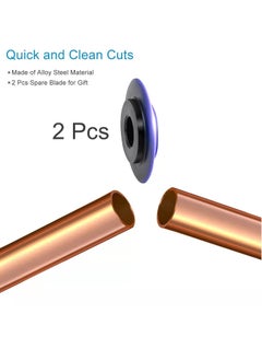 Y&D Pipe Cutter Tool, Professional - Includes 2 Spare Blades, Quick and Clean Cuts, 1/8 to 1-1/4 Adjustable Mini for Copper, Aluminum, Thin Stainless Steel Pipes  - Image 4