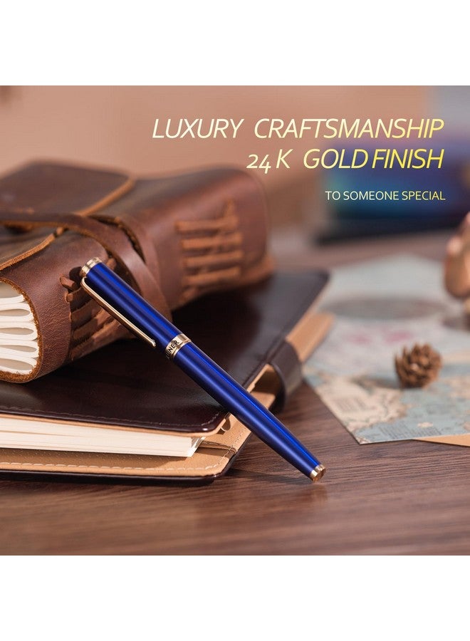BEILUNER Luxury Rollerball Pen,24K Gold Trim,Noble and Elegant Designs,Schneider Ink Refill, Best Roller Ball Pen Gift Set for Men & Women, Professional, Executive Office, Nice Pens - Image 4