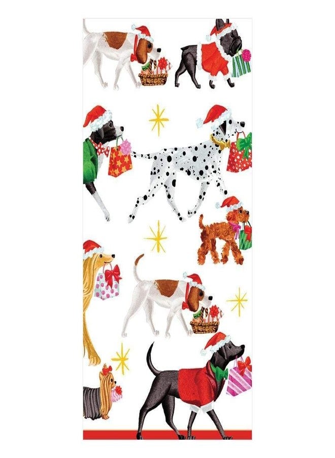 Caspari Christmas Delivery Paper Guest Towel Napkins in White - Two Packs of 15 - Image 2
